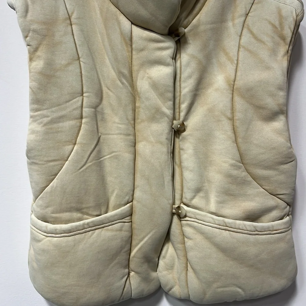 Free People Roll With Us Puffer Vest Vanilla Cream Ivory M